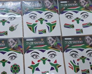 Face Paint - SA Flag Tattoos - Assorted